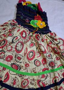 Cute Girls Dress with Floral Details