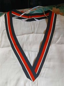 White V-Neck Long Sleeve Top