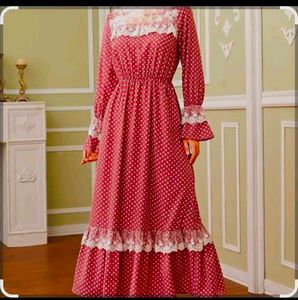 Vintage Polka Dot Maxi Dress