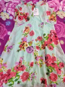 Saasfaras Floral Printed Dress