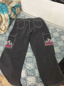 Flame Accent graphic Cargo Pants