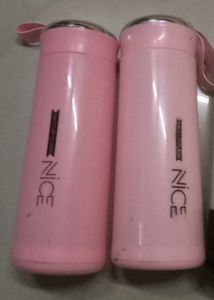 2 Pink Baby Bottles