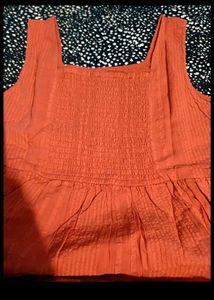 Coral Tiered Maxi Dress