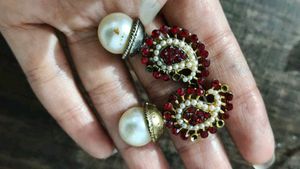 Pearl & Stone Earrings