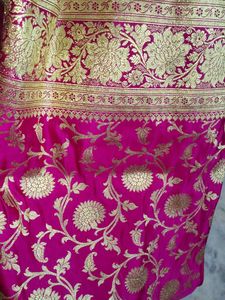 Pure Banarasi Silk Zari Work Heavy Pink Saree