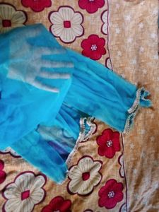 Net Dupatta Sky Blue Colour