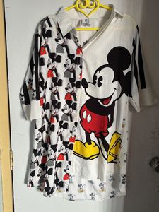 Mickey Mouse Print Dress
