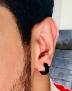 UNISEX Black Hoop Earrings / Studs