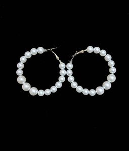 Pearl Hoop Earrings
