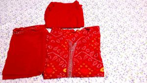 Bandhani Print Kurta with sare