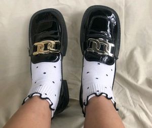 square toe gold Chain loafer Price Drop Alert