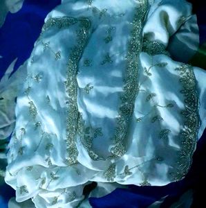 Beautiful pistol set heavy hand work saree