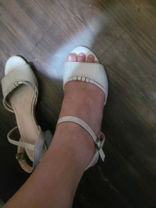 White Heels Sandals
