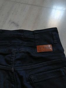 High-Waisted Black Jeans
