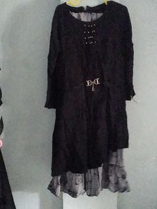 Tiered Black Dress