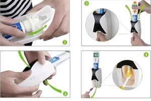 Toothpaste dispenser with toothbrush holder