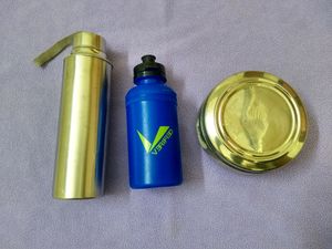 Combo Of Water Bottles And Tiffin Box