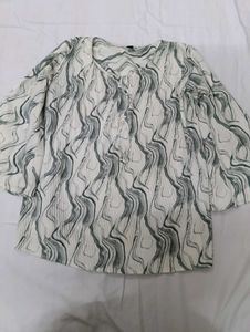 White Grey Top