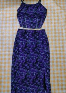 Y2k Asthetic Thunderbolt Print Co-ord Set