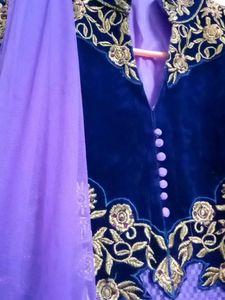 VELVET KURTA WITH DUPATTA