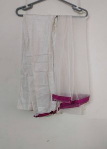 Anarkali Pink And White Dress