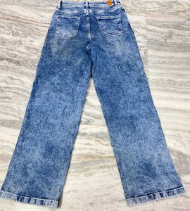 BARE Denim 26 inches Wide Leg Acid Wash Jeans