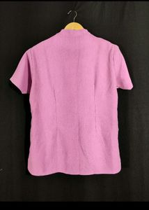 Lavender Front Embroidered Top