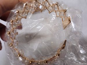 Gold Metal Cystal Glass Beads Bracelet