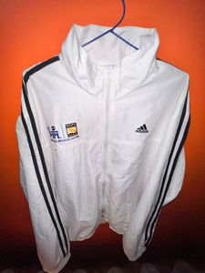 Adidas white windcheater