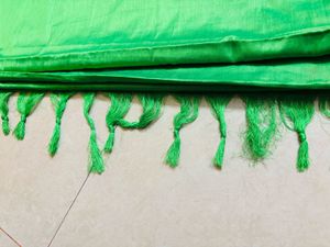 Green &amp; Pink Saree with Blouse