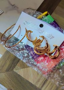 3 New Earings Set + 200 Ml Onion Shampoo Combo