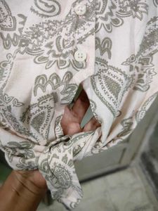 💥 offer 💥 Crop Shirt Bandhani Print For Women