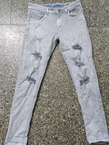 Gray Ripped Jeans
