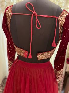 Maroon Embroidered Lehenga Choli
