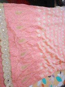 Peach Dress Material
