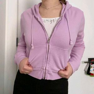 lavender Zip-Up Hoodie