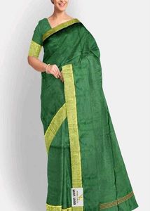 Elegant Green & Gold Saree
