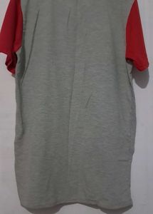 Men Cotton Grey T-shirt