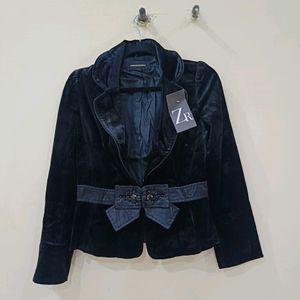 Velvet Short Blazer For Women