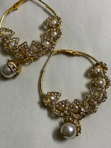 Cute Rhinestone Hoop Earrings