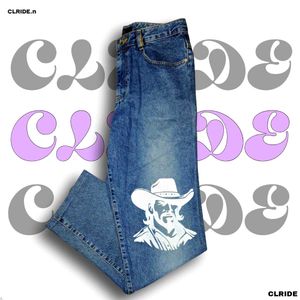 Cowboy Fabric Painted Jeans