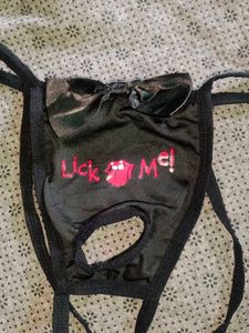 men&#39;s unique sexy Lick Me Thong