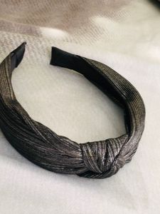Silver Glitter Knotted Headband