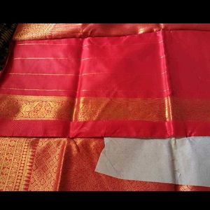 Bridal Red &amp; Gold Traditional Saree
