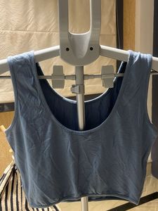 Blue Cropped Tank Top