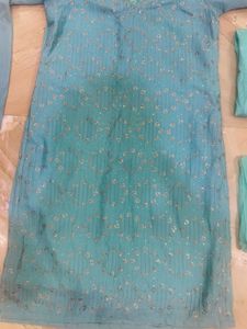 Teal Embroidered Salwar Kameez Set