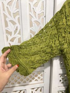 🏷️New With Tag Boho Green Crochet Dress A