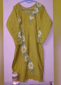 floral hand printed kurti 🌸