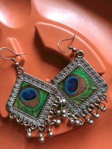 Peacock Feather Earrings