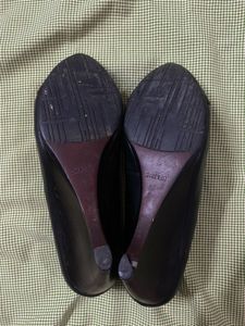 Black Wedge Heel Pumps